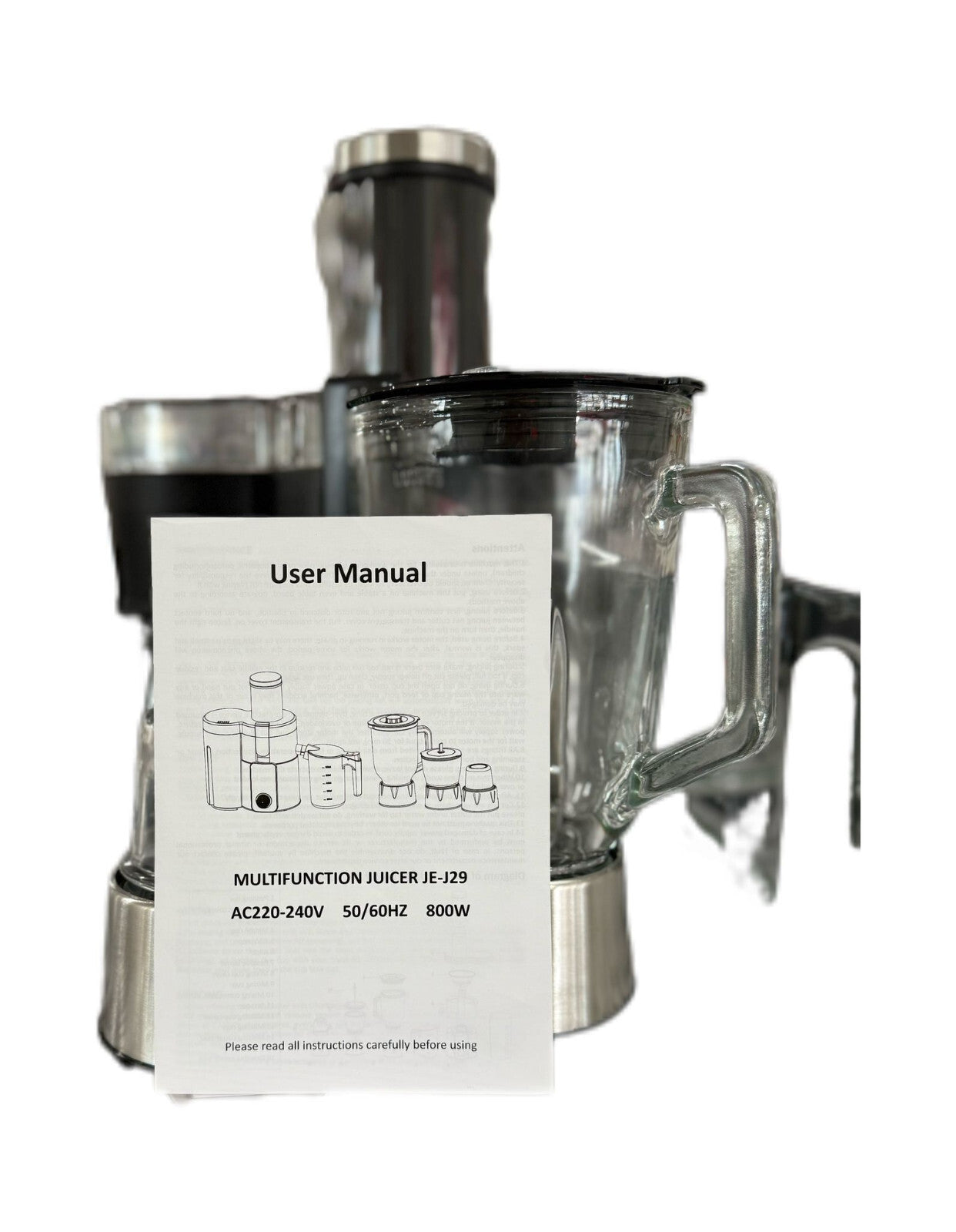 J. Power 4in1 Entsafter Mixer Zerkleinerer Juicer 800W NEU OVP Top Gerät