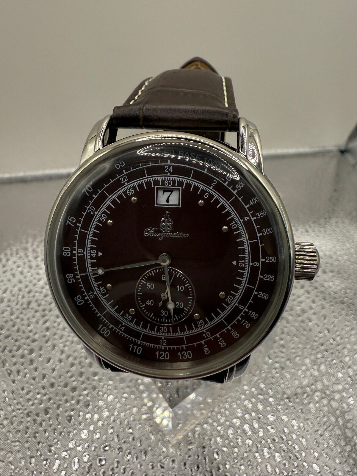 Burgmeister Herren Analog Quarz Uhr mit Leder Armband BM333-195 NEU! UVP 249€