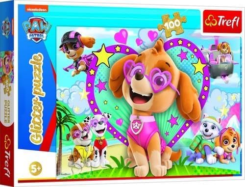 B2B-Angebot Trefl, Puzzle Glitter, Im Schein von Skye, PAW Patrol, 100 Teile im 10er-Set erhältlich – ideal für Wiederverkäufer und den Handel.
