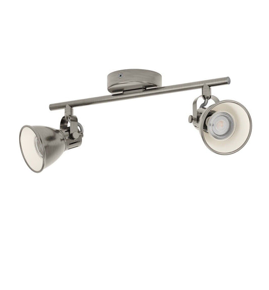 EGLO SERAS LED Wand & Deckenstrahler 2-flg. GU10 a 240lm nickel antik