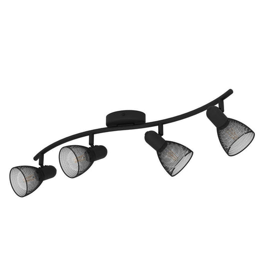 Deckenlampe Deckenstrahler Küchenleuchte verstellbar 4 flammig schwarz L 64 cm