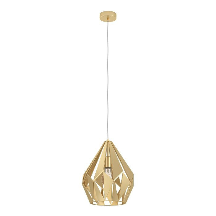 Eglo Hängeleuchte Carlton gold 31 x 110 cm E27  Deckenlampen & Kronleuchter, NEU