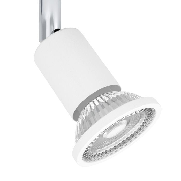 EGLO Wand- u. Deckenleuchten LED QUADRAT/4 GU10 WS/CHR SARRIA L 240xH 260, GU10-