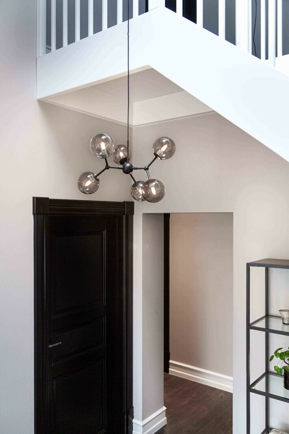 MEGA DEAL! Kronleuchter Atom Glas in Schwarz Lampe, Design Leuchte UVP 490€, NEU