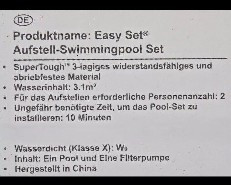 INTEX Easy Quick Up Pool Aufstellpool Gartenpool 305 x 61 Set mit Filterpumpe