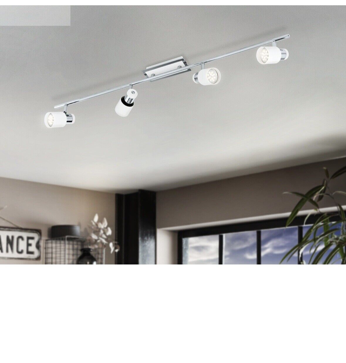 EGLO DAVIDA-SD LED Deckenstrahler chrom, weiss 3x GU10 78x7cm Stepdimmer