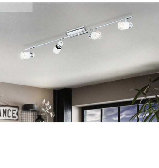 EGLO DAVIDA-SD LED Deckenstrahler chrom, weiss 3x GU10 78x7cm Stepdimmer
