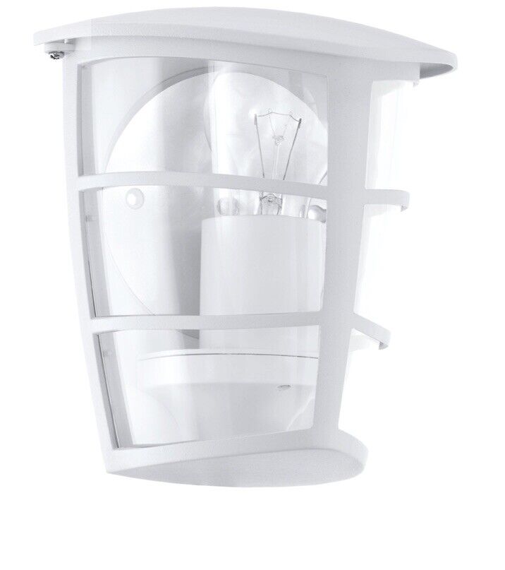 Außenwandleuchte 1-flammig H 22,5 cm weiß, Lampe, Leuchte, Edel, Außen, Neu