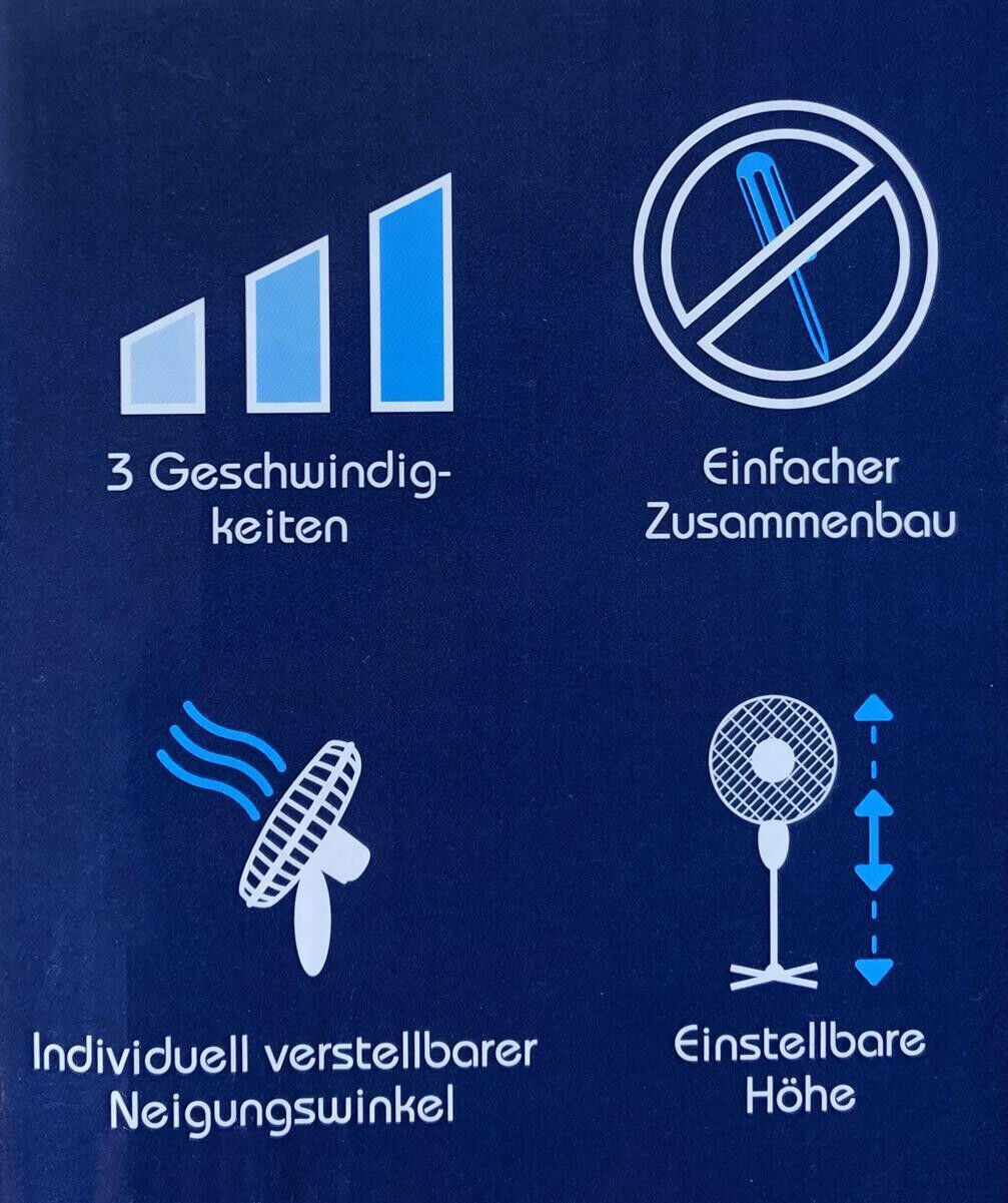 Standventilator ito   3 Geschwindkeiten oszillierend verstellbare Höhe neigbar