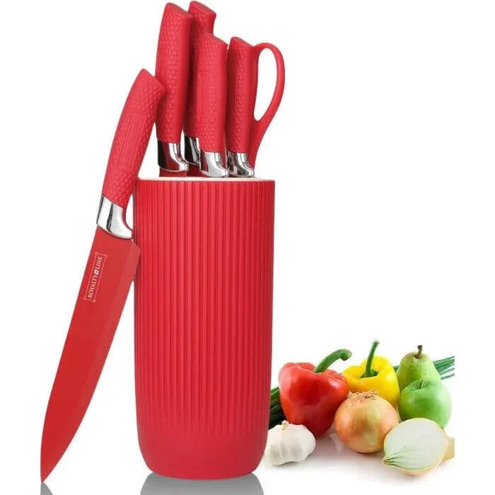 Messer Kochmesser Messerständer Messerset 7-tlg. Royalty Line rot RL-NC07R, NEW