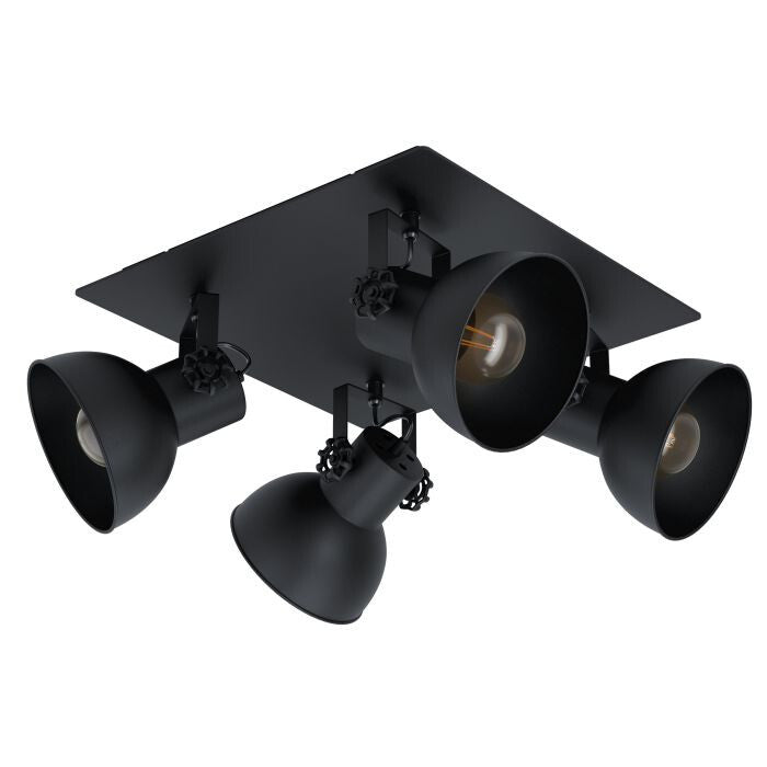 EGLO Deckenleuchte 43434 schwarz, für 4 x E27, max. 40 W