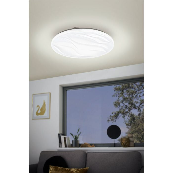 Eglo LED Deckenleuchte Benariba weiß Ø 44 cm  Deckenlampen & Kronleuchter