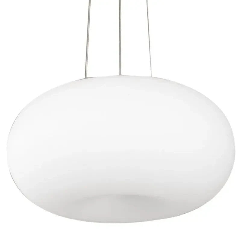 Hänge Lampe Optica E27 EGLO Decken Licht 230V Stahl Rund Lampe Modern Weiß, NEU