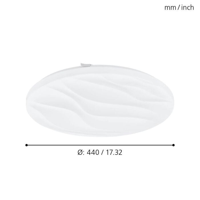 Eglo LED Deckenleuchte Benariba weiß Ø 44 cm  Deckenlampen & Kronleuchter