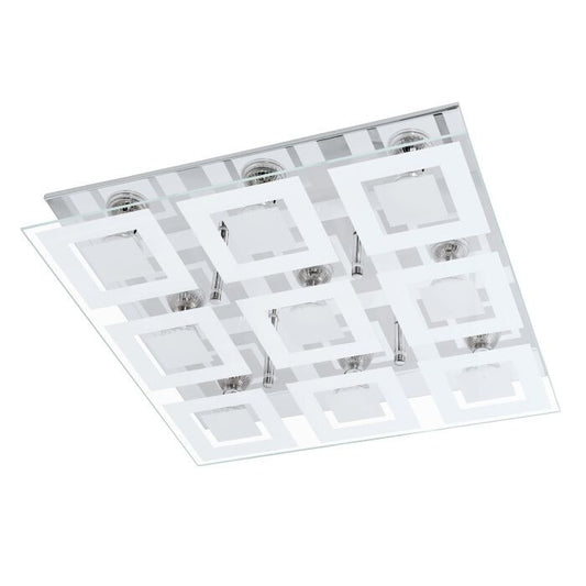 LED Deckenlampe Lampe Leuchte Deckenleuchte chrom 9 Flammig Eglo 94227