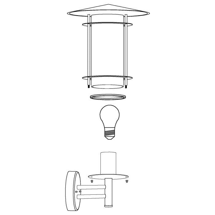 EGLO LEUCHTEN Wandleuchte 30184, Lampe, Leuchte, Außenlampe, Außenleuchte, NEU