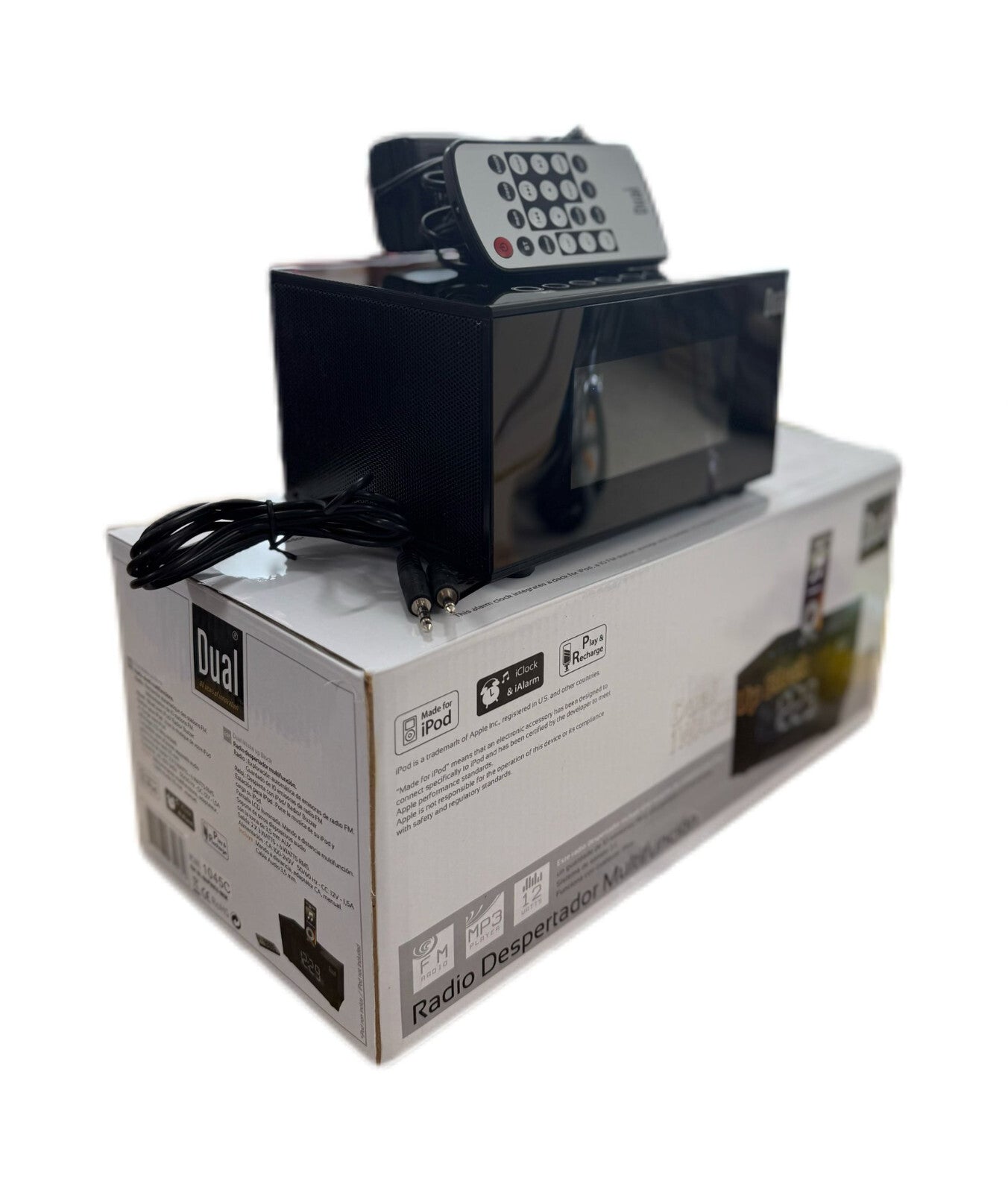 Dual iWake Up Block Radiowecker mit iPod Dock, FM Radio & Fernbedienung NEU OVP!