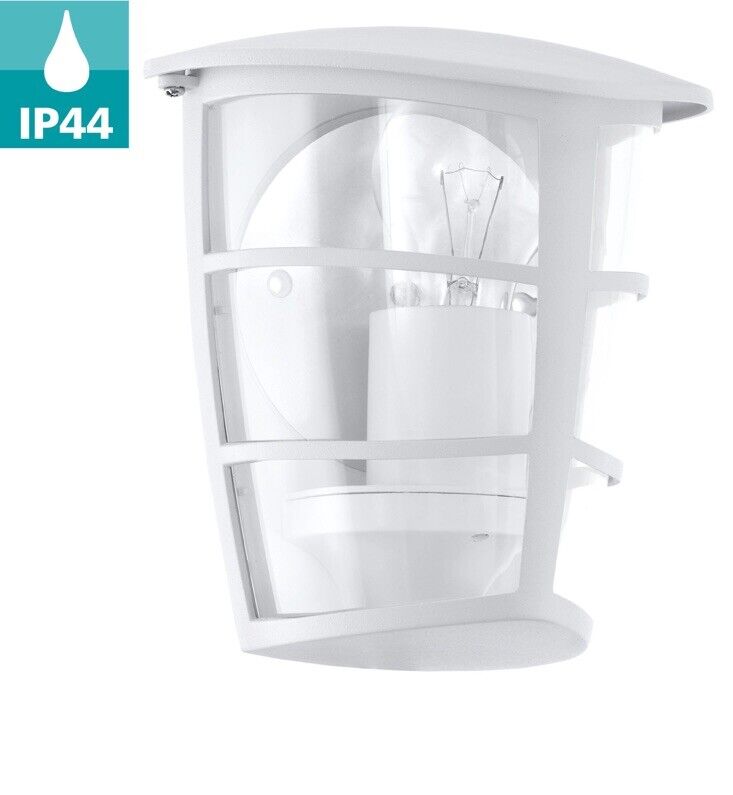 Außenwandleuchte 1-flammig H 22,5 cm weiß, Lampe, Leuchte, Edel, Außen, Neu