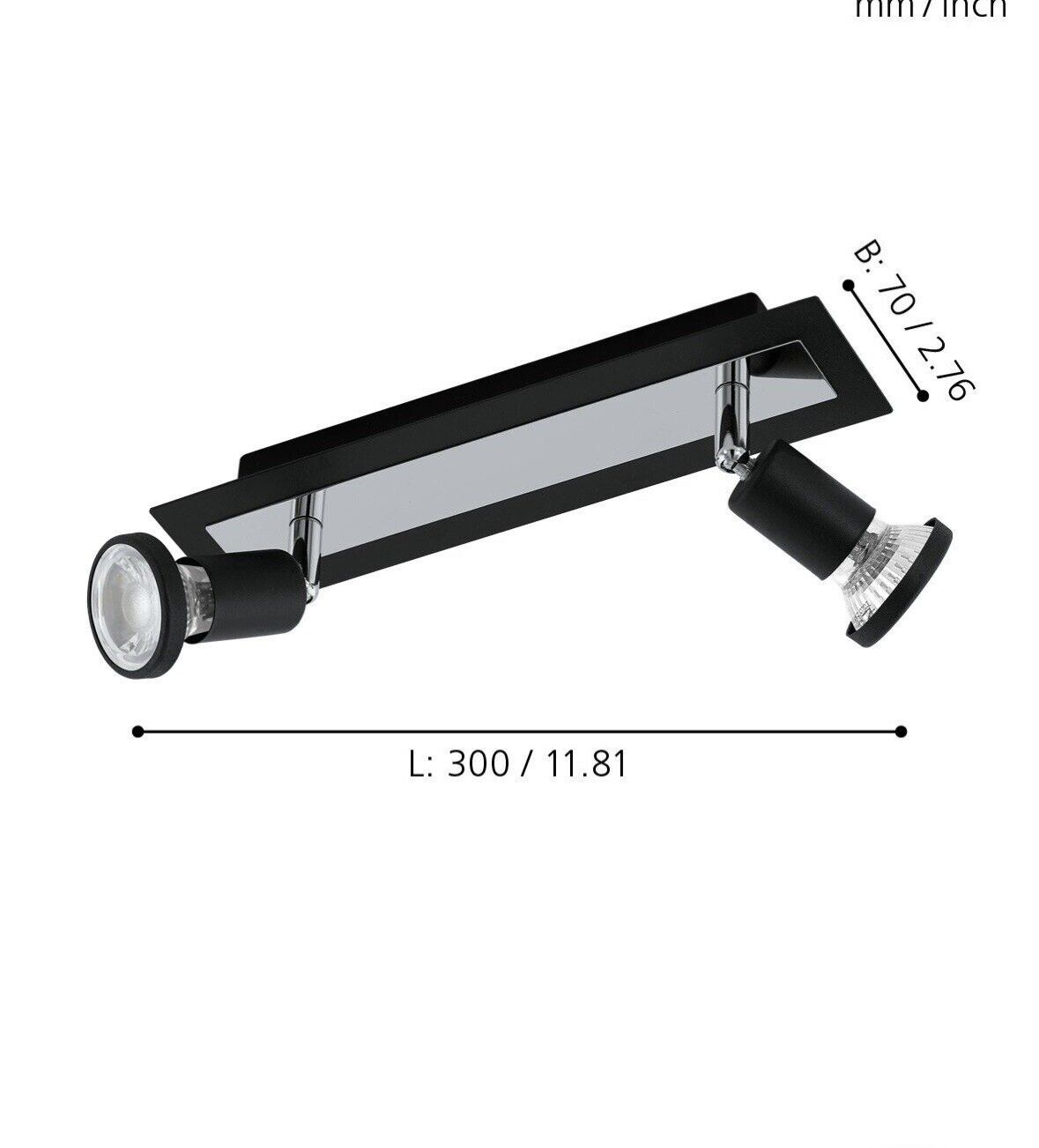 LED Deckenspot 5W 400 lm 3000 K 38° L 30 cm schwarz/chrom