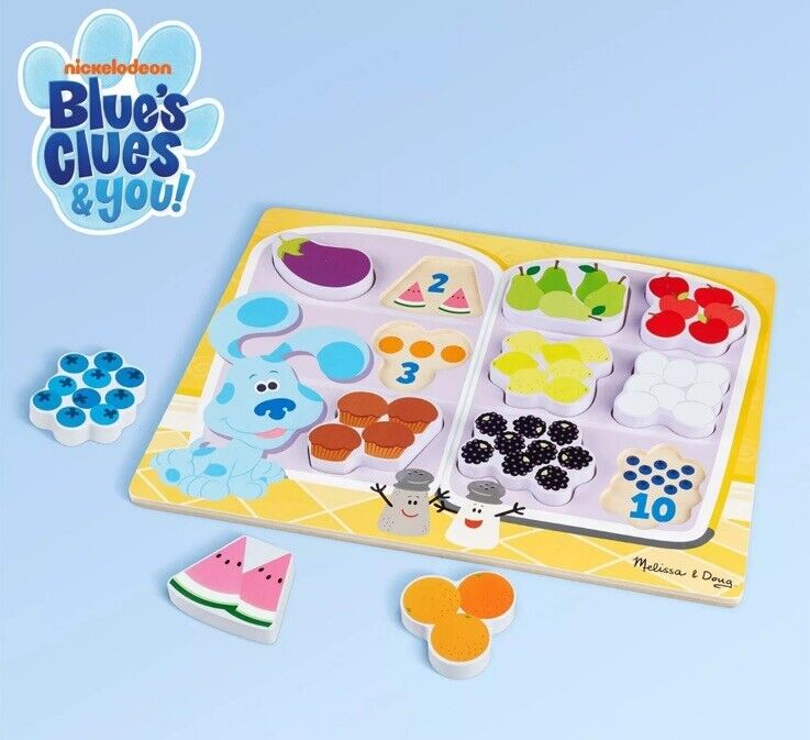 Melissa & Doug Blues Hinweise & Sie hölzernes klobiges Puzzle - Kühlschrank Esse