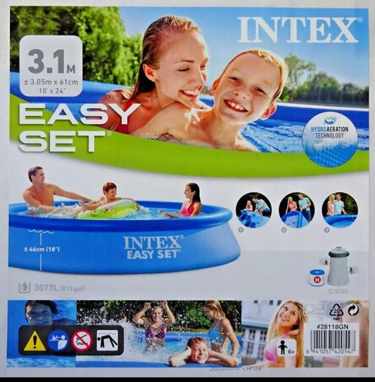 INTEX Easy Quick Up Pool Aufstellpool Gartenpool 305 x 61 Set mit Filterpumpe