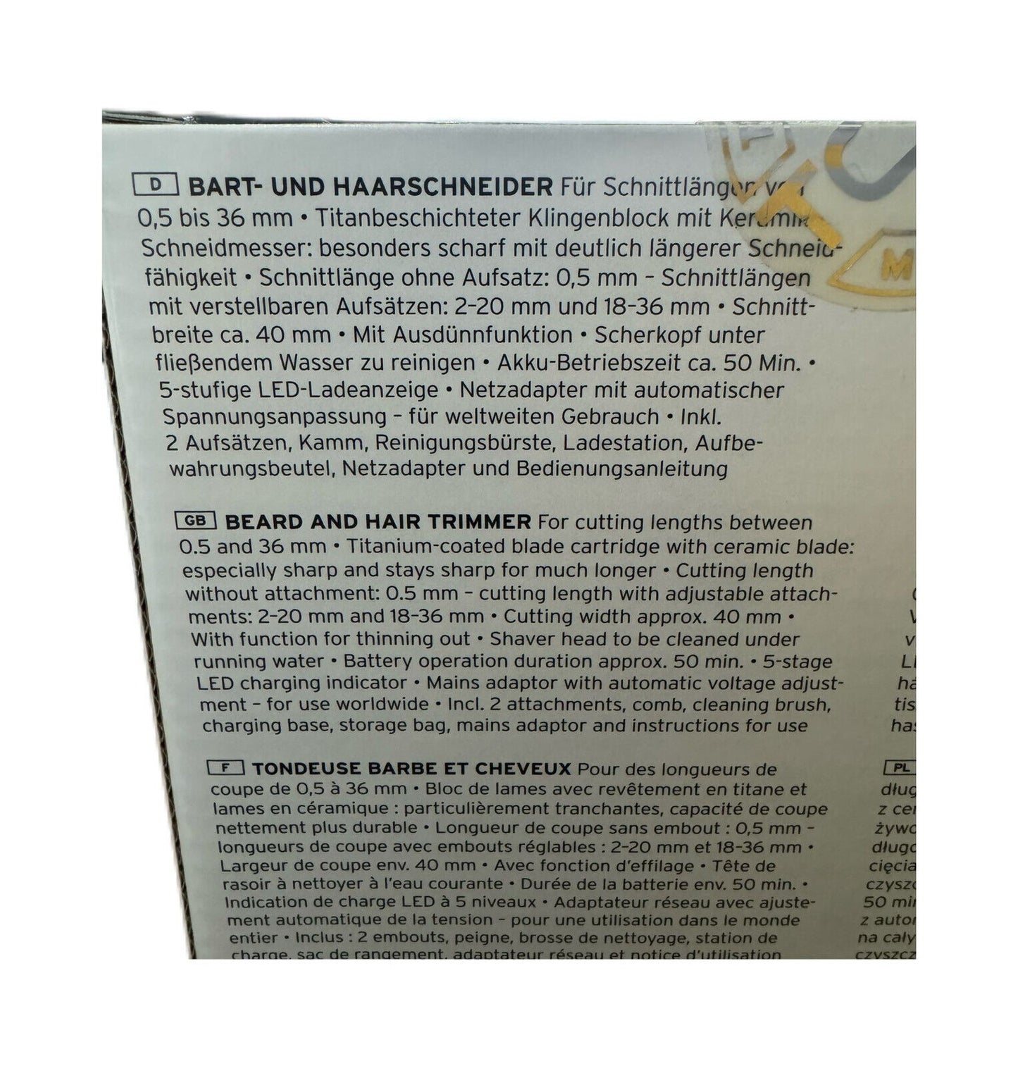 Tchibo Bart u. Haarschneider Trimmer Barber Beard and Hair Trimmer Schneider NEU