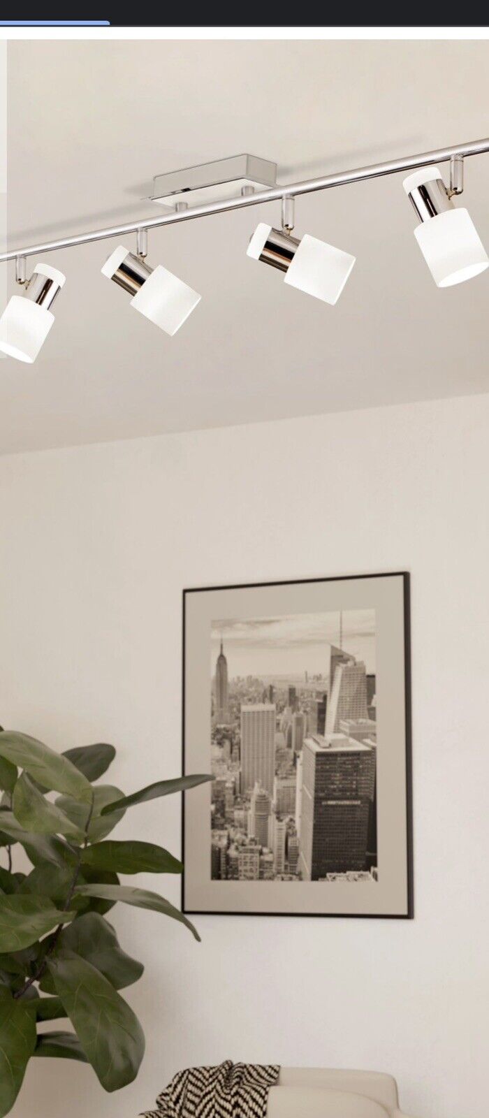 EGLO DAVIDA-SD LED Deckenstrahler chrom, weiss 3x GU10 78x7cm Stepdimmer
