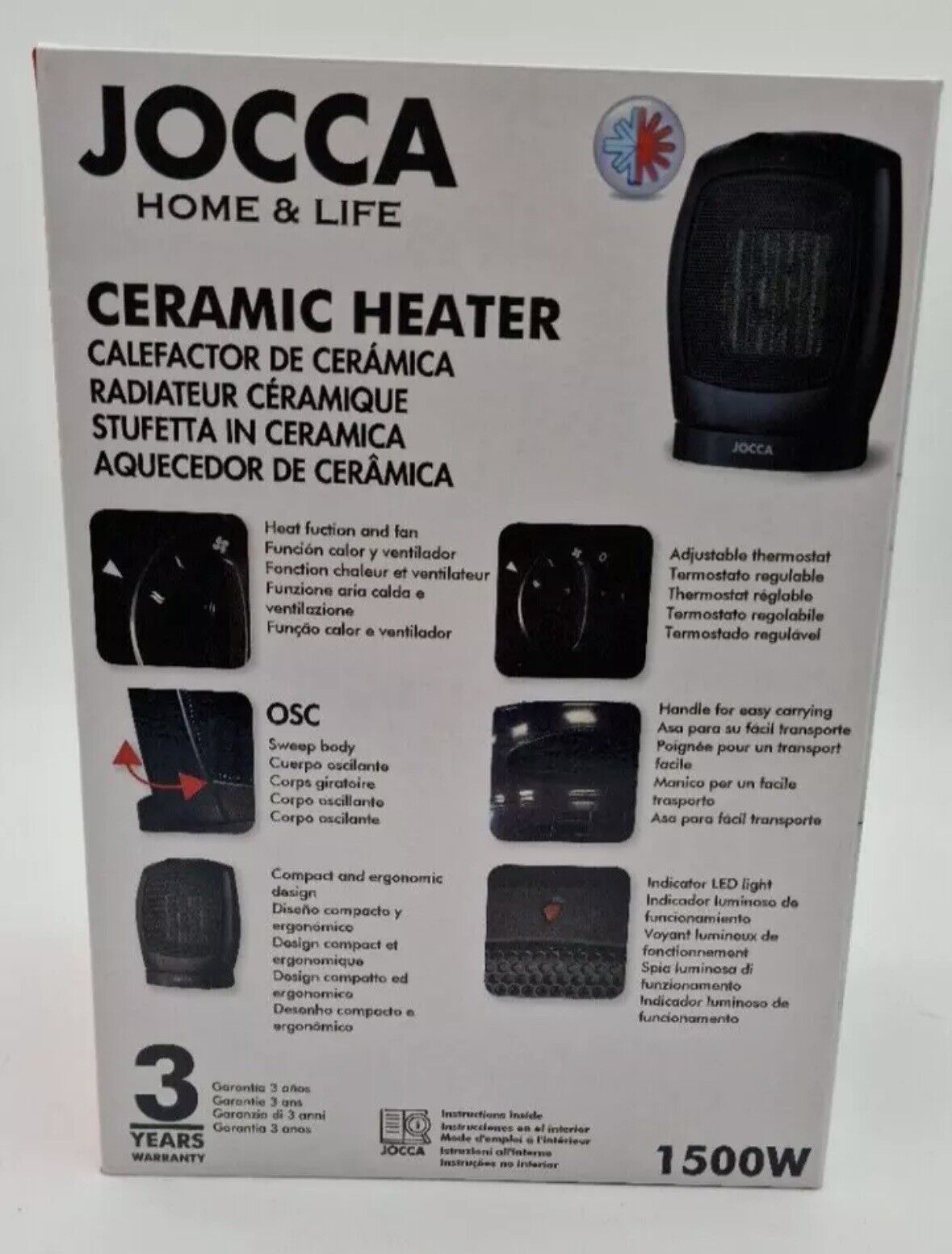 Jocca Ceramic Heater Heizung Lüfter Wärmer 