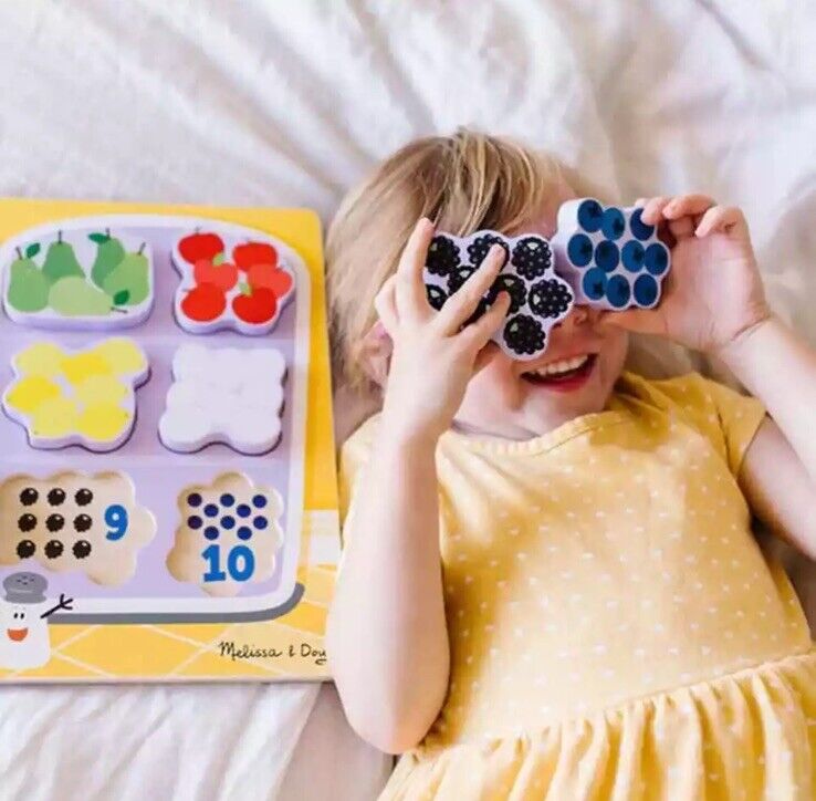 Melissa & Doug Blues Hinweise & Sie hölzernes klobiges Puzzle - Kühlschrank Esse