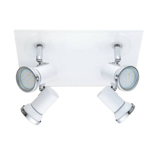 Eglo 31264 TAMARA 1 LED Spot 4x3W Weiss Chrom IP44, NEU, Deckenlampe, Design
