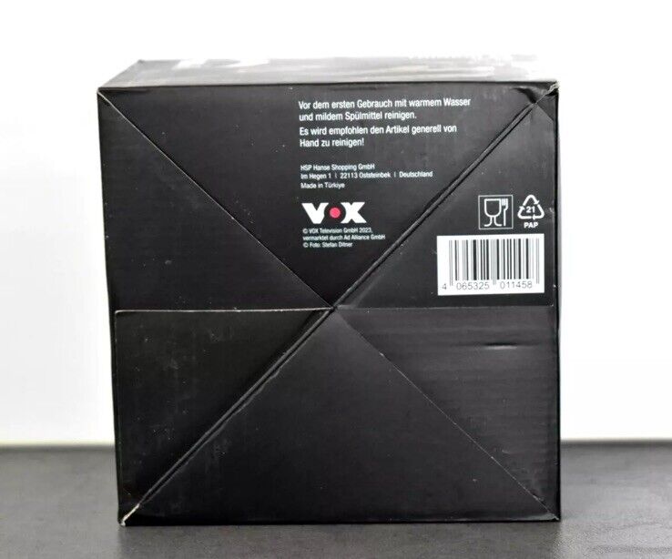 Trinkgläser Das Perfekte Dinner VOX im 8er-SET Anthrazit 350 ml Wasserglas Glas