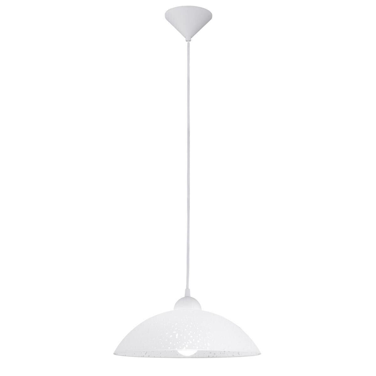 EGLO VETRO 82783 Hängeleuchte 350mm Weiß Schirm E27 Modern Lampe, Kronleuchte,