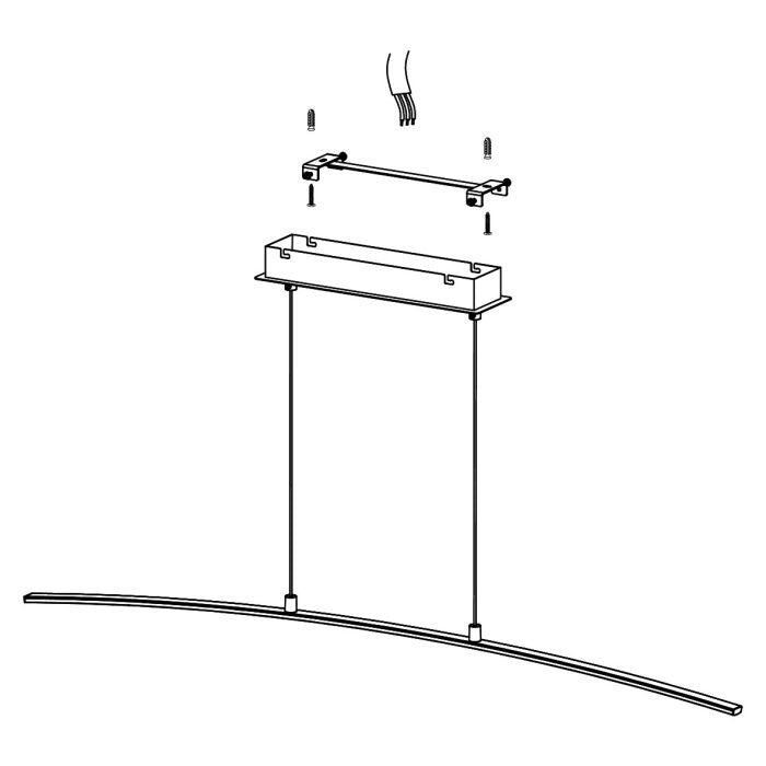 EGLO LED Pendel Hänge Leuchte Lampe LASANA Metall weiß chromfarben 90x100cm NEU