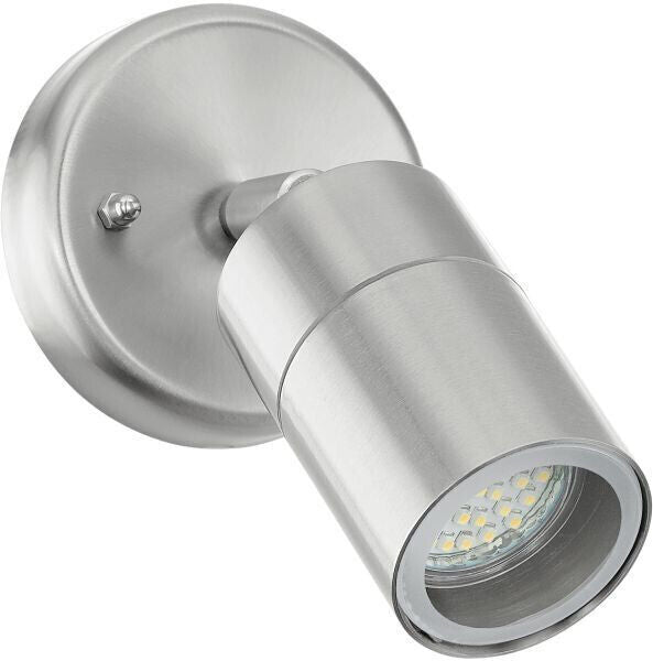 Eglo Led Außen-Wandleuchte Stockholm 1 GU10 edelstahl warmweiß  Wandleuchte