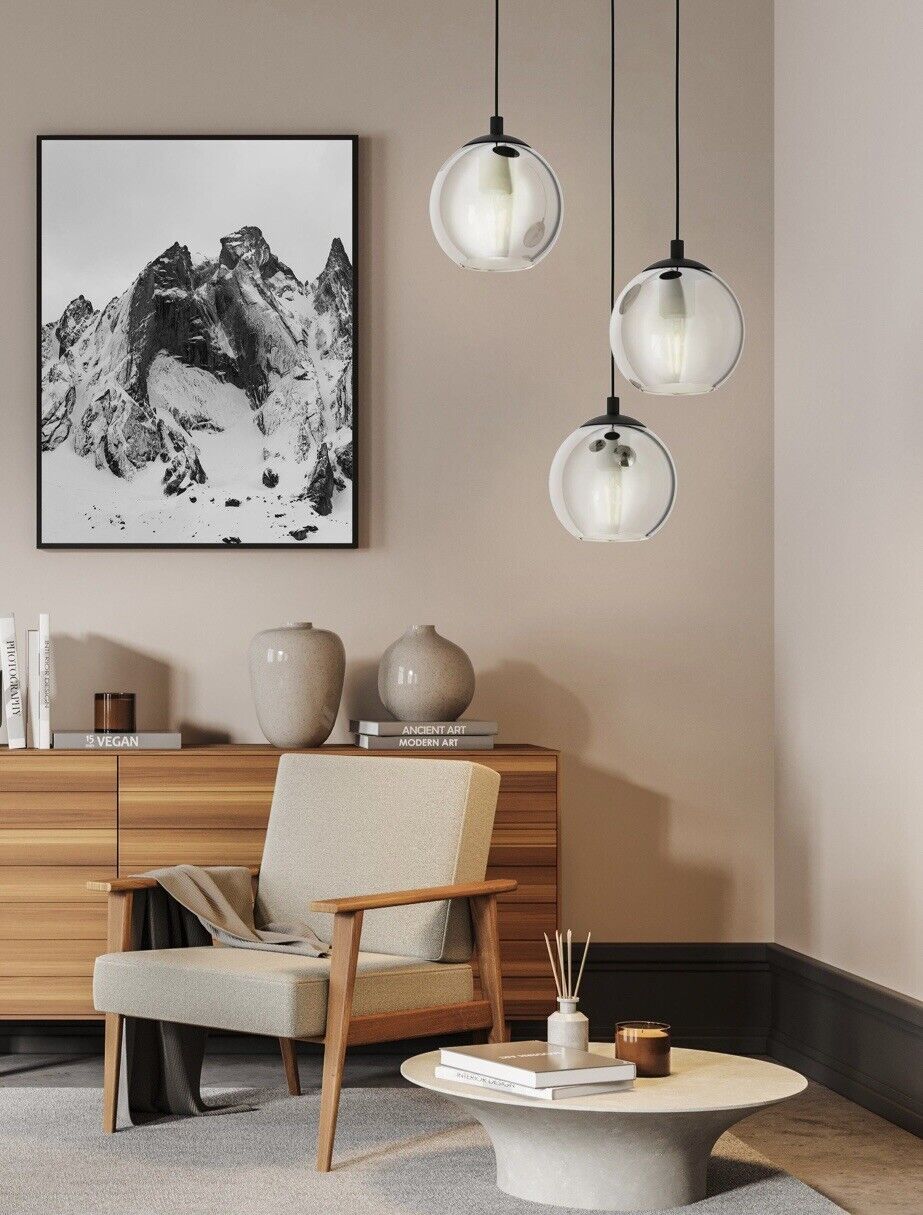 EGLO Pendel Hänge Decken Leuchte Lampe ARISCANI 3flg schwarz E27 110x42,5cm
