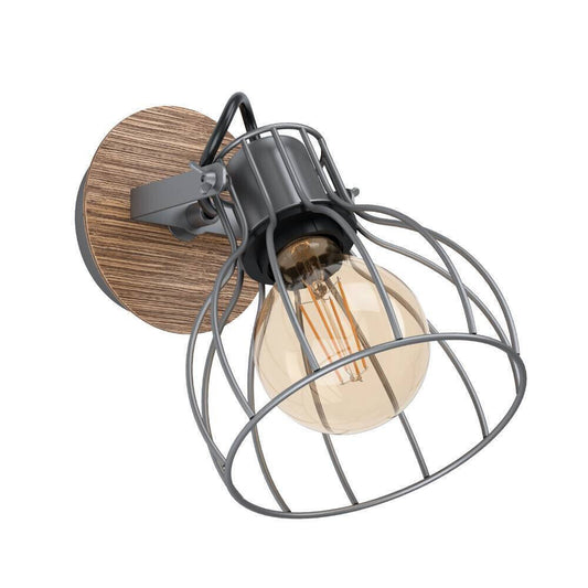 Eglo 98134 SAMBATELLO E27 Wandleuchte Braun Silber, Lampe, Leuchte, Neu, Außen