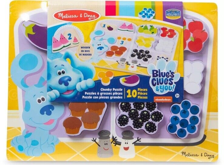 Melissa & Doug Blues Hinweise & Sie hölzernes klobiges Puzzle - Kühlschrank Esse