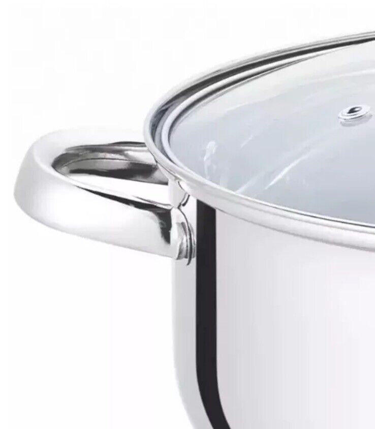 PLATINUM 12-tlg Edelstahl Kochgeschirrset Rostfrei Deckel  Induktion MUST HAVE