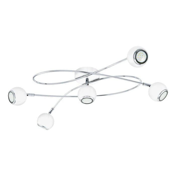 LED Deckenlampe EGLO Locanda, 5 flammige Deckenleuchte, Deckenstrahler aus Metal