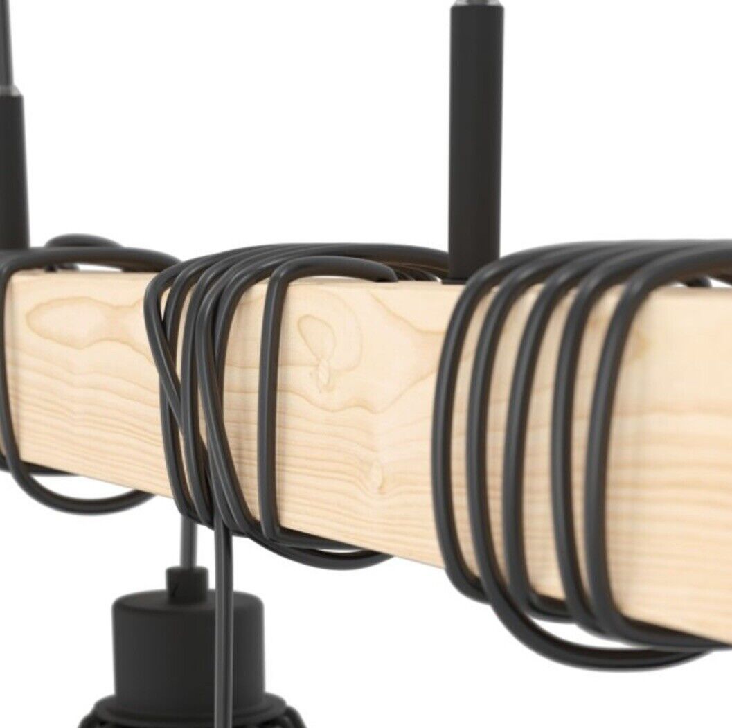 EGLO Townshend 5 Pendelleuchte Hängeleuchte Vintage Industrial Design Stahl Holz