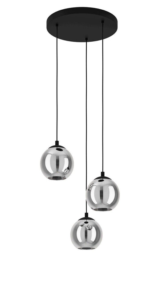 EGLO Pendel Hänge Decken Leuchte Lampe ARISCANI 3flg schwarz E27 110x42,5cm