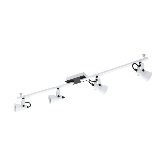 LED Deckenlampe mit 4 Spots Deckenstrahler aus Metall in schwarz und weiß, NEU