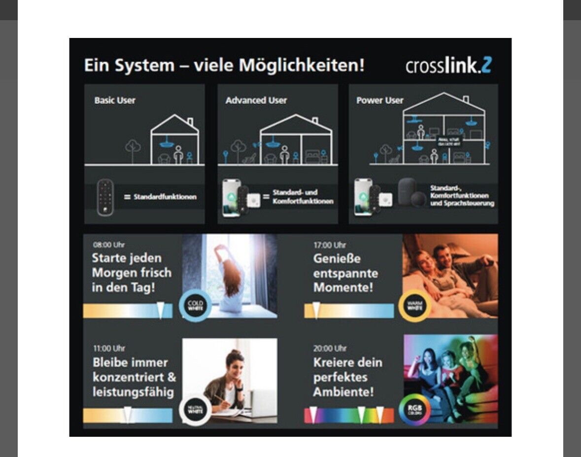 LED Smart Light Deckenleuchte 35W 3500 lm CCT + RGB Ø 57 cm weiß - Kompatibel mi