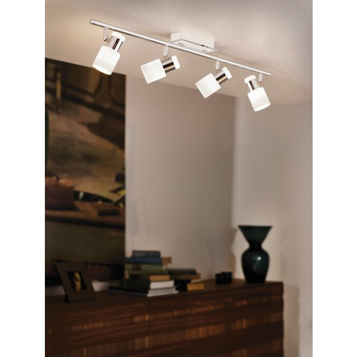 EGLO DAVIDA-SD LED Deckenstrahler chrom, weiss 4x GU10 78x7cm Stepdimmer