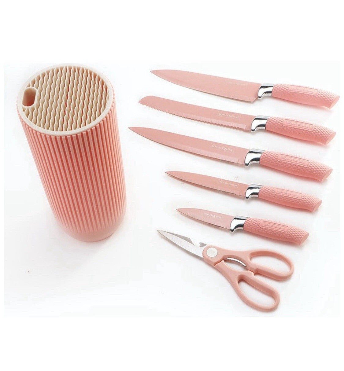 Messer Kochmesser Messerständer Messerset 7-tlg. Royalty Line pink RL-NC07P