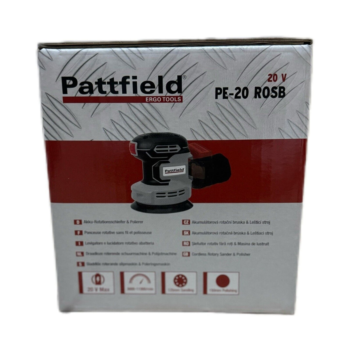 Pattfield Akku-Rotationsschleifer und Polierer Schleifen Holz Kunstoff Metall