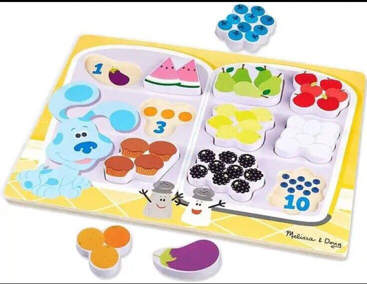 Melissa & Doug Blues Hinweise & Sie hölzernes klobiges Puzzle - Kühlschrank Esse