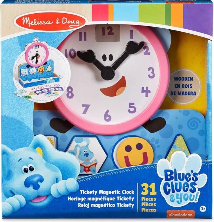 Melissa & Doug 33014, Tickety Tock, magnetische Uhr aus Holz, NEU OVP Spielzeug