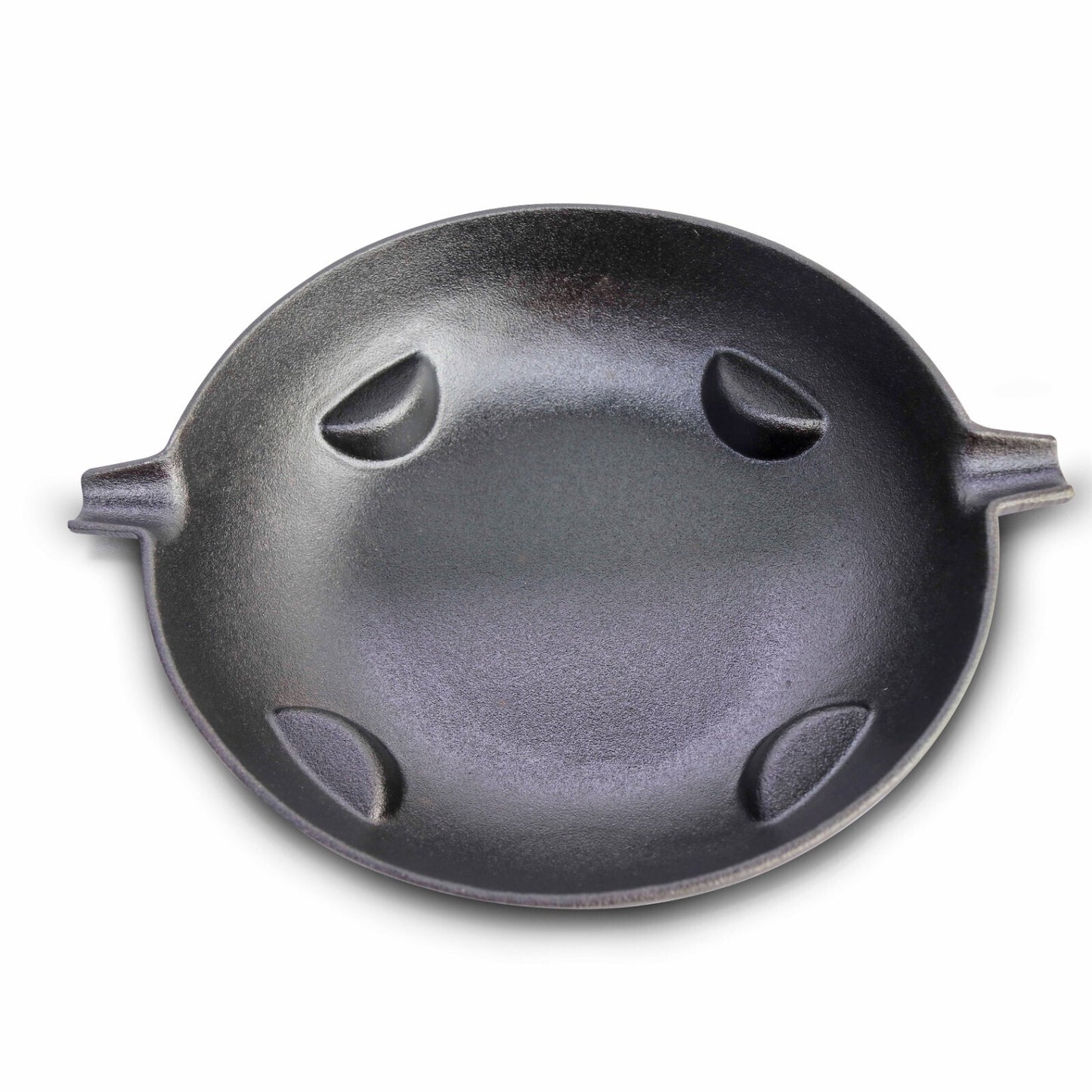 ACTIVA Rosteinsatz-Set 7-tlg Gusseisen Grillplatte Wok Pfanne Pizzastein Ø30cm