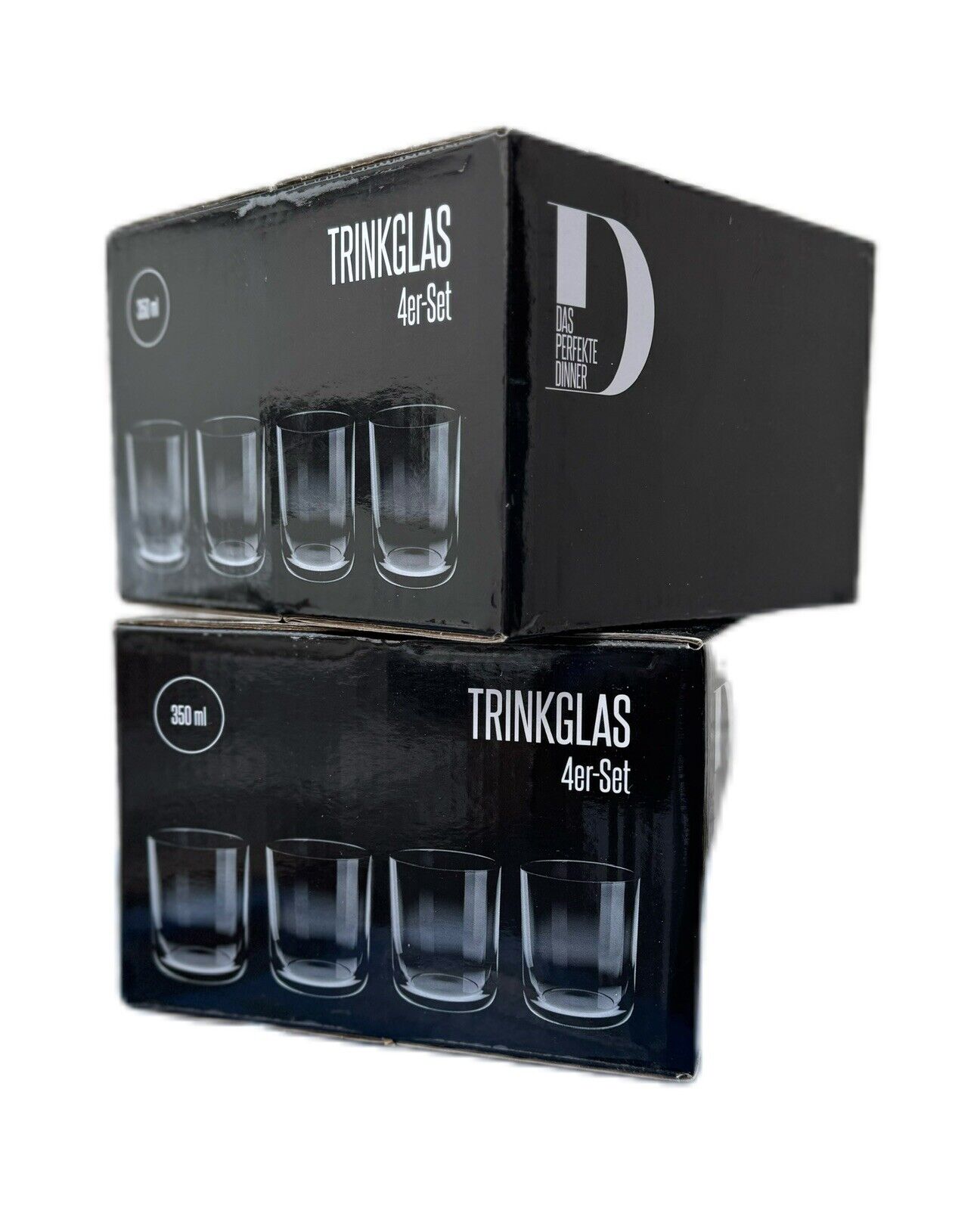 Trinkgläser Das Perfekte Dinner VOX im 8er-SET Anthrazit 350 ml Wasserglas Glas